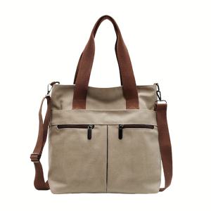 TEMU 라다타 레트로 일본 스타일 크로스바디 백 여성 & 남성용 - 조절 가능한 탈착식 스트랩, 접이식 캐주얼 커뮤터 핸드백 지퍼 클로저, 단색 (블랙/옐로우/베이지), 내구성 있는 어깨끈, 튼튼한 구조