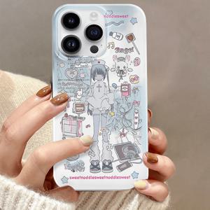 TEMU 폰 케이스: 창의적이고 귀여운 카툰 패턴 소재 폰 케이스, 아이폰 16/15/14/13/12/11/7/8/플러스/프로/프로맥스/미니/엑스맥스 XR X/XS/SE 2/SE3 전용 폰 케이스, 선명하고 리얼한 패턴 폰 케이스