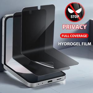 TEMU Flip7 Flip6 Flip5 Flip4 Flip3/Z flip 7 6 5 4 3 5G 호환용 2개 프라이버시 필름 하이드로겔 스크린 프로텍터, [케이스 친화적][고감도] 안티-스파이 소프트 TPU 보호 필름(강화 필름 아님)