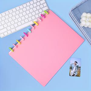 TEMU 크리에이티브 아이돌 앨범 폴더, 3인치 포토 카드 보관함, 180장 카드 수납 가능 K-POP 아이돌 북, 투명 플라스틱 미니 앨범