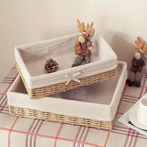 TEMU 2개 묶음 직조 종이 로프 수납 바구니, 선반 욕실 주방 거실 사무실 책상 침실용 수납 정리함, 쌓을 수 있는 홈 데코 박스 (2개 묶음), 선반 바구니