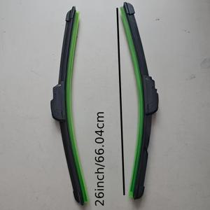TEMU 2개 세트 무소음 윈드실드 와이퍼 블레이드, 천연 고무 소재 - U-훅 설치 가능, 14인치~26인치 크기, 사계절 필수 윈드실드 와이퍼 액세서리