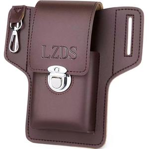 TEMU 남성용 웨이스트백 - 남녀공용 사계절용(봄, 여름, 가을, 겨울) 휴대폰 가방의 새로운 업그레이드 모델, 블랙/브라운 색상. 열쇠걸이용 및 건설 노동자 선물용으로 최고의 선택