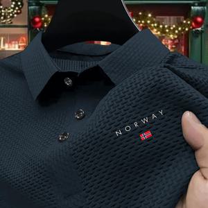 TEMU [새로운 패브릭 탑] 패브릭 프린트 폴로 셔츠, 위 WALL 체크무늬 플리츠 주름, 남성용 고급 여름 스포츠 및 캐주얼 탑 | 반팔 단색 티셔츠, 반팔 다기능 골프, 낚시, 농구, 캠핑, Fi