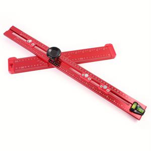 TEMU 1개 50Cm 2-In-1 드릴링 포지셔닝 자 조합 각도 T자형 자 캐비닛 하드웨어 지그 서랍 설치 목공