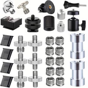 TEMU 26/32팩 카메라 마운트 어댑터 키트, 1/4