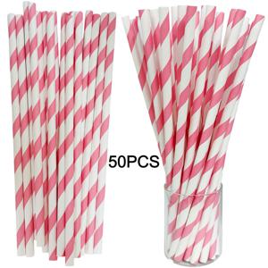 TEMU 50개입 핑크 캔디 페이퍼 스틱, 종이 스틱, 캔디, 케이크 지지대, 직경 10mm, 길이 300mm, 파티 용품, 졸업식, 디저트 샵 용품에 적합