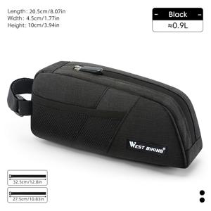 TEMU WEST BIKING 자전거 핸들바 가방 좁은 모서리 디자인 사이클링 탑 튜브 가방 (탈착식 스트랩 포함) 경량 자전거 가방, 산악 자전거 및 로드 자전거용 멀티 컬러 옵션