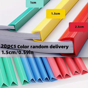 TEMU A4 파일 레버 클립 20개, 레버 스타일 클립, 컬러 루스리프 바인더, 보고서 및 이력서 폴더; 사무실 및 가정 모두에 적합한 A4 보안 파일 정리 세트