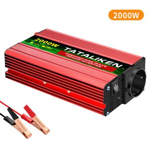TEMU 2000W 인버터 DC12V AC220V 캠핑 전기 공급기