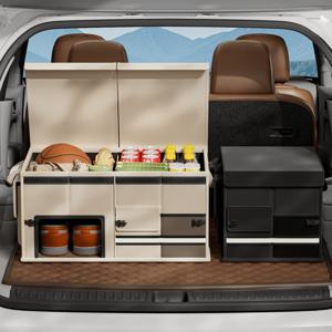 TEMU 고급 차량용 신발 수납함 깔끔하고 뒤떨어진 트렁크 정리함 접이식 트렁크 정리함 차량용 다기능 캠핑 보관함 방수팩과 통풍 칸막이 독특한 신발 수납공간으로 모든 필수품을 충분히 보관할 수 있습니다