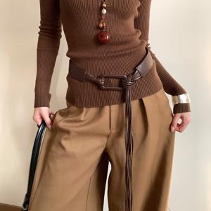 TEMU Melard 패션 버클 와이드 허리 밴드 여성 레트로 드레스 아메리칸 청바지 벨트 허리 밴드