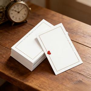 TEMU 51개입 하트 모양 빈 카드, 포켓 카드, 결혼식, 생일, 기념일, 휴일, 어버이날, 아버지의 날, 선물 태그, 메모 카드, 메시지 카드, 지갑 카드, 명함, 흰색 인사 카드, 선생님 선물로 적합