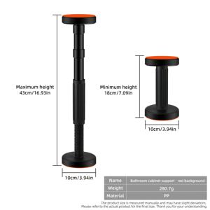 TEMU 조절식 설치 브라켓, 고하중 가정용 캐비닛 홀 지지봉, 침대 테일보드 리프터, 가구용 마개 2개, 다기능 리프터 도구, 간편한 설치