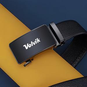 TEMU 볼빅 남성용 자동 버클 벨트, 비즈니스 캐주얼 벨트, 내마모성 바지 벨트, 일상적인 직장 복장용으로 활용도 높은 내마모성 바지 벨트