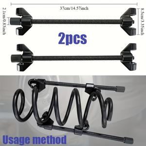TEMU 헤비 듀티 스파이럴 스프링 압축 공구 키트 - 자동차 서스펜션 스트럿 제거 및 설치용 공구, 블랙 알루미늄 합금 재질, 감기, 자동차 서스펜션 수리 및 차량 유지 보수에 적합