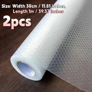 TEMU 투 롤 투명 미끄럼 방지 서랍 라이너, 방수 및 방유 보호 매트, 캐비닛, 서랍 및 신발장에 적합