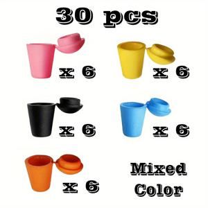 TEMU 30개/팩 멀티컬러 플라스틱 코드 끝마개, 잠금 버클 및 스냅 단추 포함, 파라코드, 운동화 신발끈, DIY 공예, 주얼리 제작용 - 코드 끝, 의류 가방, 로프 액세서리용 잠금 캡 - 공예가 & DIY 애호가를 위한 선물