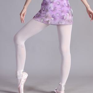 TEMU 플로랄 프린트 댄스 랩 스커트, 신축성 있는 타이가 있는 신축성 있는 메쉬 랩 스커트, 발레 스케이트용 여성용 메쉬 랩 스커트