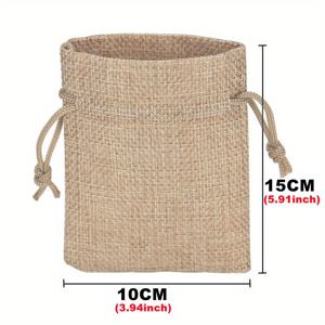 TEMU 50/20개 13X18cm/10X15cm/7X9cm 끈이 있는 삼베 가방, DIY 결혼식 선물용 래빗 포장 가방, 사탕 초콜릿 보석 가방 포장 파우치