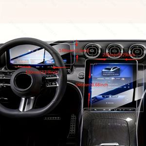 TEMU 벤츠 GLC 300 2023 2024-2025용 강화유리 화면 보호 필름 2개 세트, 벤츠 C 2022 2023 2024 2025용 11.9인치 센터 디스플레이 터치스크린 및 12.3인치 계기판 스크린