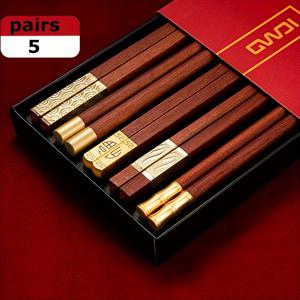 TEMU 붉은 산달나무 젓가락 세트