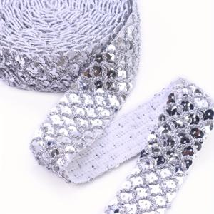 TEMU 11야드 신축성 없는 스팽글 리본, 재봉 프로젝트, 가방, 의상 및 파티 장식에 적합