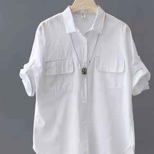 TEMU 패셔너블하고 다재다능한 더블 포켓 셔츠