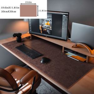 TEMU PU 가죽 마우스 패드, 책상 매트, 노트북 키보드 패드, 학생용 필기판, 식탁 매트, 조리대 매트로 사용 가능한 양면형