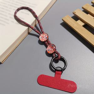 TEMU 스톤 패턴 팔찌, 클립형 휴대폰 케이스 포함 조절 가능한 짧은 휴대폰 끈, 범용 분실 방지 스트랩