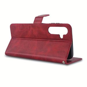 TEMU 휴대폰 케이스 - 마그네틱 버클 지갑 카드 슬롯 인조 가죽 케이스 (삼성 갤럭시 A01 A02 M02 A03 A03S A02S A04 A04S A04E A05 A05S A06 A10 A10S A11 M11 A12 A13 4G 5G A14 4G 5G A15 4G 5G A16-5G 신형 인조 가죽 휴대폰 케이스)