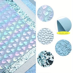 TEMU 데이용 하트 러브 인조가죽 7.7*12.9인치 패브릭 시트 5개 세트, DIY 리본, 허리띠, 귀걸이, 핸드백, 폰케이스, 필통, 신발가방 인조가죽 공예 수제 재료