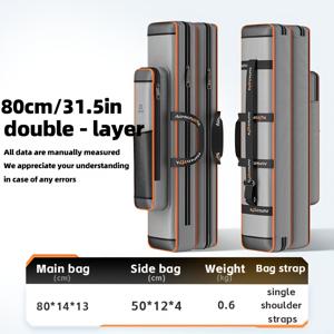 TEMU Yuzhiyuan 싱글팩 낚시용품 가방, 다중 레이어 수납, 강철 와이어 강화 가장자리, 메탈 지퍼, 대용량, 가볍고 휴대성 좋은, 낚싯대 가방, 바닷물 및 민물 낚시용으로 이상적