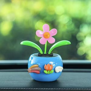 TEMU 자동차 장식 제품, 플라스틱 태양 부유물 장식, 흔들리는 사과 꽃 장식, 다양한 색상