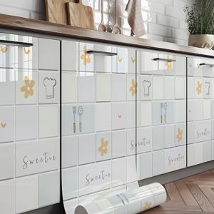 TEMU 고품질 스위트 주방 자체 접착식 주방 스티커, 방수 및 방유 자체 접착식 벽 스티커, 스토브 조리대 세라믹 타일 캐비닛 테이블 리모델링 벽지, 욕실 세면대용 대리석 필름 벽지, 대리석 벽 스티커