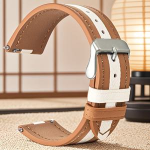 TEMU 퀵 릴리스 가죽 스트랩 컬러풀 교체용 밴드 여성 남성용 20mm/22mm 5/4/6 40mm/44mm/5 Pro 45mm/4 클래식 42mm/46mm 호환 레트로 럭셔리 스트랩, 갤럭시 액티브 2 대형 선물용