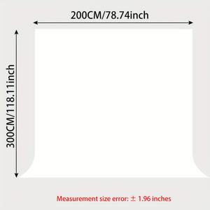 TEMU 2D 평면, 순백색 배경천, 얼룩 걱정 없는 접이식 휴대용. 라이브 스트리밍, 사진 스튜디오, 촬영, 아트 포토, 신분증 사진 등에 적합