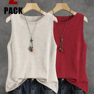 TEMU TD9841T2 여성용 단색 조끼, 가벼운 여름 스타일, 일본 및 홍콩 레트로 레이어드 숏 아우터, 투피스 세트 조합