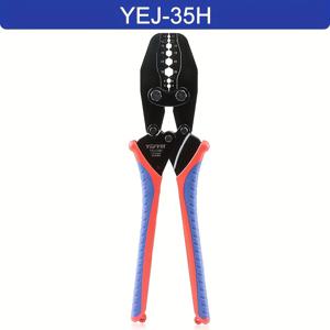 TEMU 케이블 러그용 헤비듀티 래칫 와이어 크림퍼 플라이어 - 배터리 터미널 및 구리 러그용 육각형 크림핑 도구 - AWG 16-2 (1.5-35mm²)