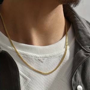 TEMU 남성용 신상 패션 316L 스테인리스 스틸 목걸이 1개