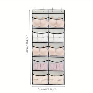 TEMU 옷장 문, 속옷 정리함, 신발 걸이 정리함, 속옷 보관 상자, 목욕 장난감 수납용 욕실 벽면 수납 장치, 옷장 문 뒷면 걸이 랙을 위한 패브릭 수납 행잉 백