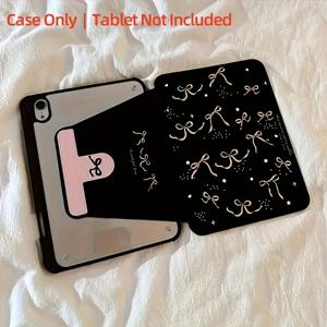 TEMU 핑크 리본 360도 회전형 iPad Air 4세대/5세대 (10.9인치) /8/9세대 (10.2인치 5세대/6세대)/Air1/Air2 9.7인치, Pro 11인치 10세대용