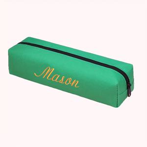 TEMU 매우 다양한 색상, 주문제작 이름 자수 심플 미니 필통, 보관 가방, 임시 화장품 가방, 이름 등으로 자수 맞춤 제작, 대학, 일상 통근, 야외 스케치에 적합