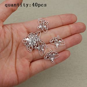 TEMU 20/40개입 스타일리시 미니멀한 속이 빈 복숭아꽃 팬 모양 이중 행잉 귀걸이, 헤어 장식, 펜던트 추가