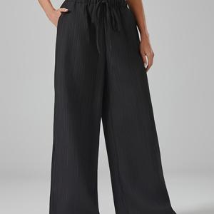 TEMU 여성용 와이드 레그 팬츠 - 비침 방지 오피스, 파티, 캐주얼 웨어에 적합 | 세탁기 사용 가능한 가벼운 와이드 레그 바지 | 중성적 - 전문적 및 일상 스타일에 다용도 와이드 레그 팬츠 ( 디자인)