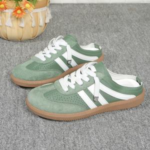 TEMU 소프트 빈티지 양면 멀 스니커즈, 여성 신발