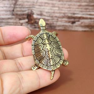 TEMU 행운의 황동 돈 거북이 조각상 가정 차량 사무실 장식 풍수 장식 동물 조각품 부유와 번영을 위한 선물