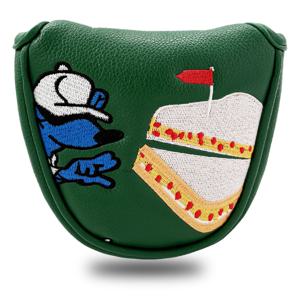 TEMU 3D 그린 카툰 마우스 자수와 부드러운 스크래치 방지 라이너가 있는 골프 퍼터 헤드 커버 - 주류 퍼터에 적합, 테이프 클로저, 색상 옵션 (그린/), 골프 선물용