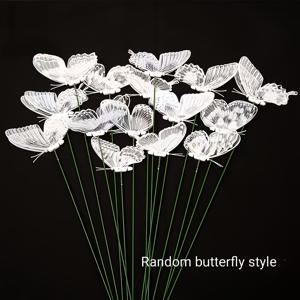 TEMU [3D] 3D 나비 정원 장식 15개 팩, 잔디밭 및 화분걸이 상자용, 현실적인 3D 나비가 있는 플라스틱 내후성 야외/발코니/장식품, 관리가 쉬운 스탠딩 장식품, 어머니의 날 선물용