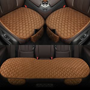 TEMU 3개입, 차량용 시트 쿠션, 플러시 복숭아 모양 스타일, 정교한 디자인, 간편하고 분위기 있는, 짧은 플러시 편안함, 통기성, 스트래핑 없음, 풀 차량 5인승, 등받이 없음, 자동차, MPV, SUV, 트럭, RV에 적합